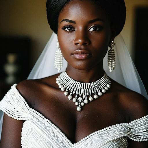 Elegant Ndebele Bride in Traditional Wedding Dress