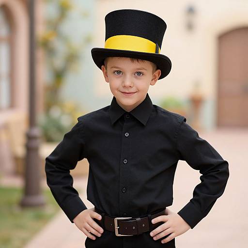 Whimsical Vintage Boy Portrait