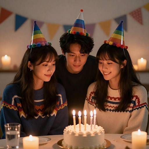 Festive Birthday Party in Warm Lighting