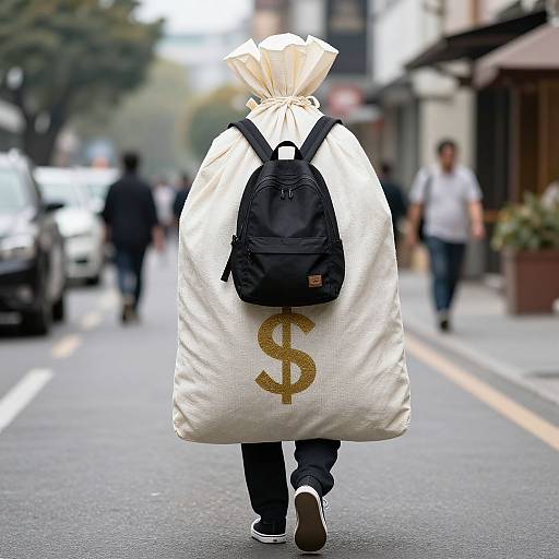 Adult Money Bag Costume Walking Street