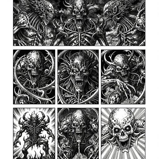 Dark Fantasy Berserk Manga Monster Panels