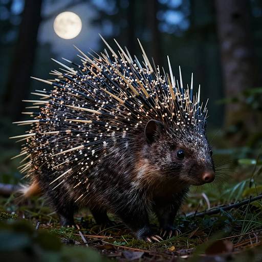 Spiny Mammal in Twilight Forest