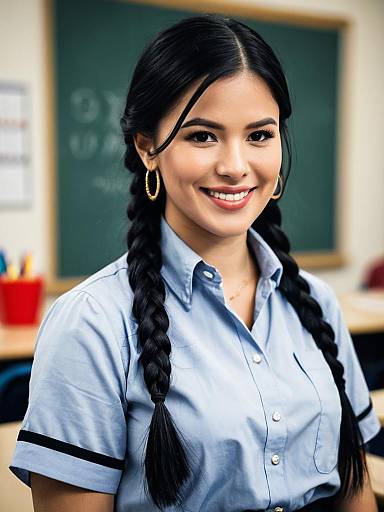 Charming Teacher in Costume Portrait