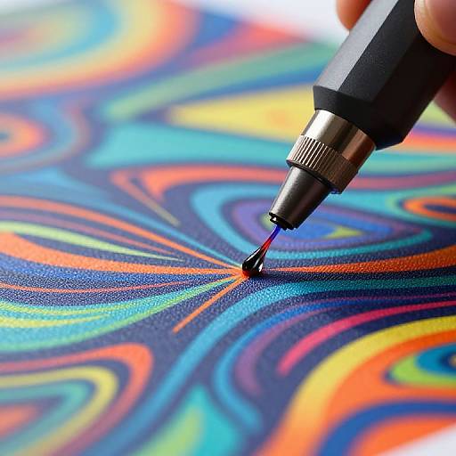 Macro Ink Spray on Abstract Canvas