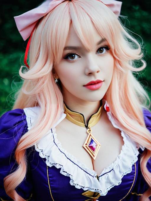 Woman in Sheryl Nome Cosplay Costume