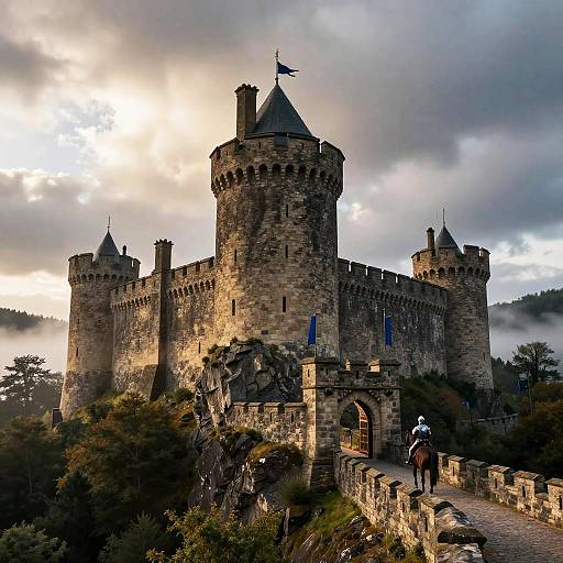 Medieval Castle on Misty Hill