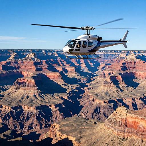 Helicopter Over Grand Canyon Aerial View
