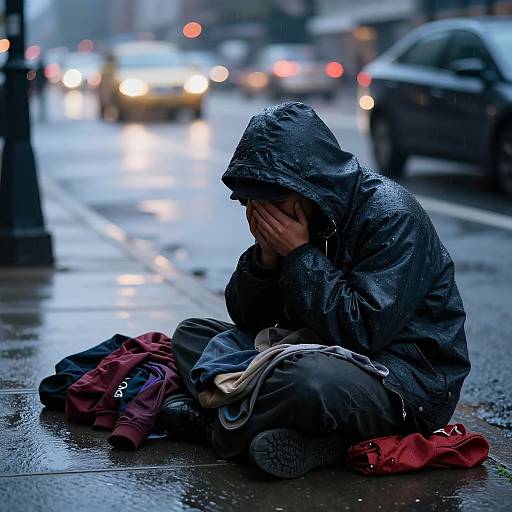 Emotional Homelessness at City Dusk