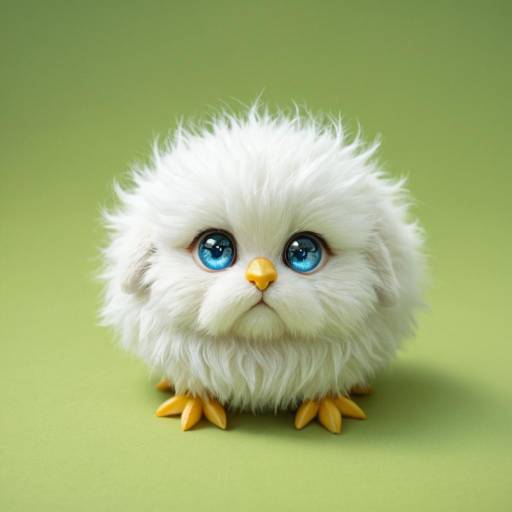 Cheerful Fluffy Creature with Star Cheerful Fluffy Creature with Star