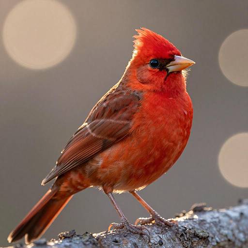 Scarlet Tanager Golden Morning Close-Up