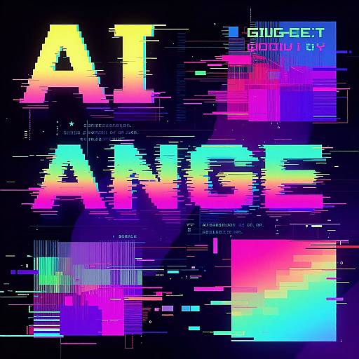 Cyberpunk Glitch AI Art Design