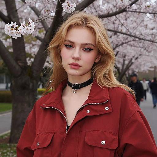 Ginger Girl in Sakura Park Portrait