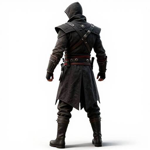 Muscular Assassin From Behind