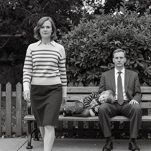 Candid Black and White Street Scene