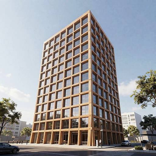 Photo Realistic Modern Wooden Architecture