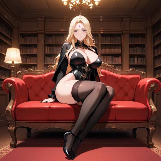 Sophisticated Noir Elegance in Vintage Library Sophisticated Noir Elegance in Vintage Library