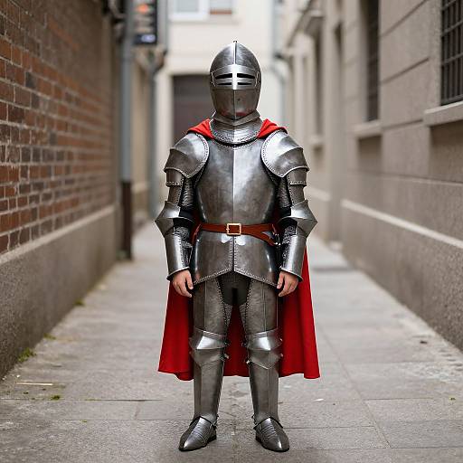 Kid in Knight Costume Alley