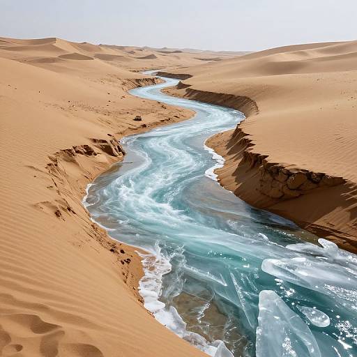 Crystalline River of Memory in Sands