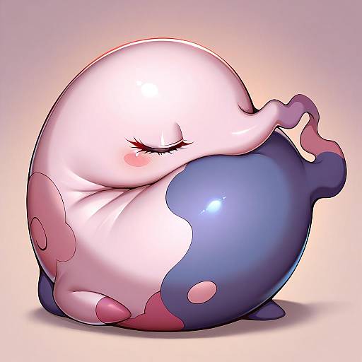 Illustration of Musharna, pokemon in the style of Kaptivate