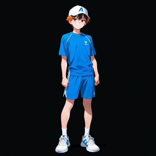 Athletic Boy in Bright Outfit Portrait Athletic Boy in Bright Outfit Portrait