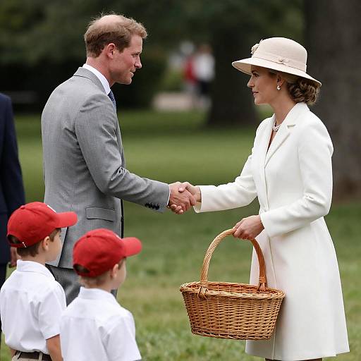 Formal Park Handshake with Children