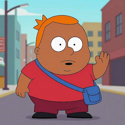 Vibrant Black Woman in Cartman Style