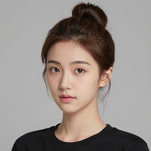 Young Woman with Brown Hair Updo