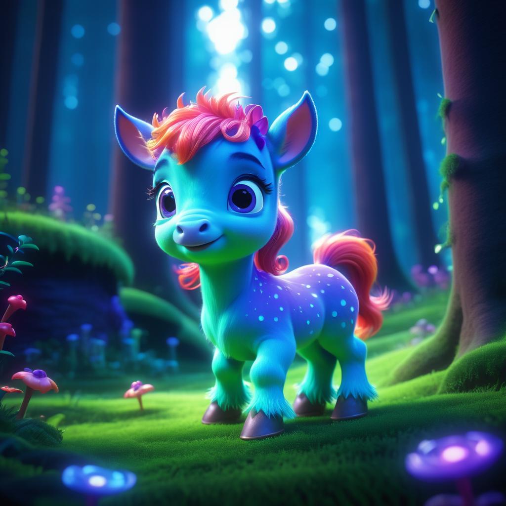 Cute Yet Creepy Baby Centaur in Forest