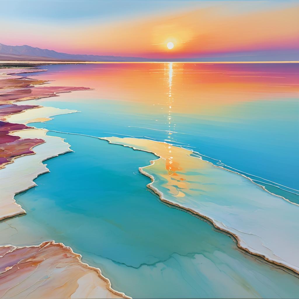 Serene Sunset Over the Dead Sea