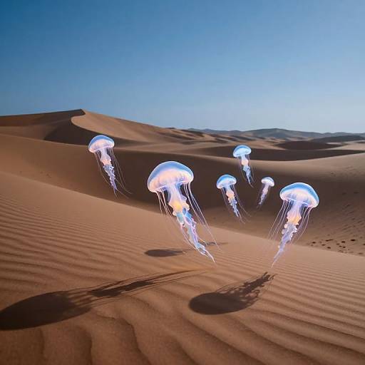 Ethereal Jellyfish Desert Procession