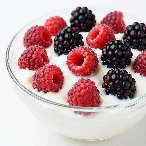 Close-Up of Yogurt with Berries