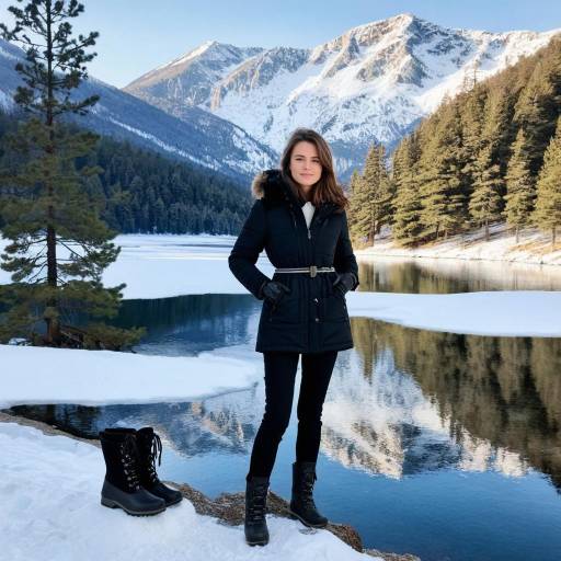 Winter Outdoor Fashion: Solo Girl in Snow