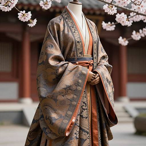 Elegant Jupan in Cherry Blossom Temple