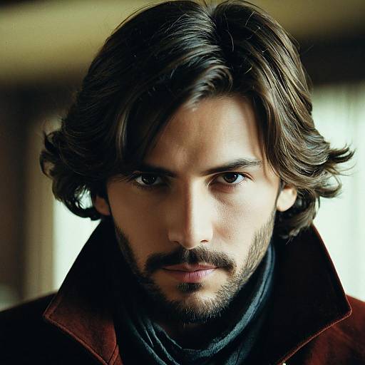 Portrait of a Male Warlock with Brown Hair