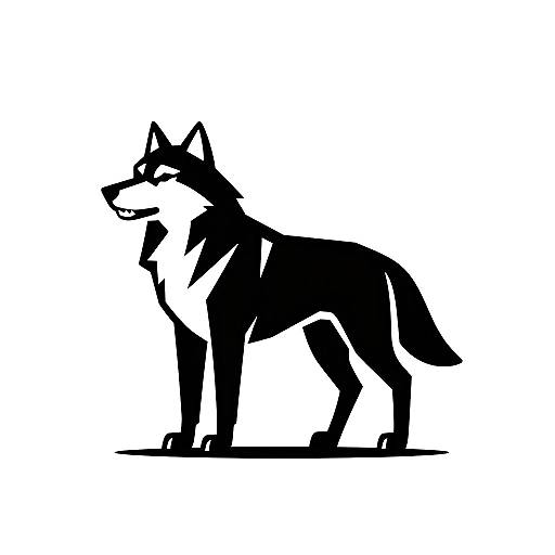 Minimalist Geometric Wolf Logo