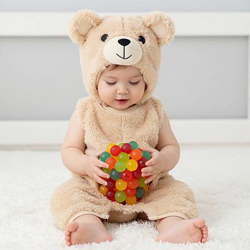 Infant in Jelly Bean Bear Costume