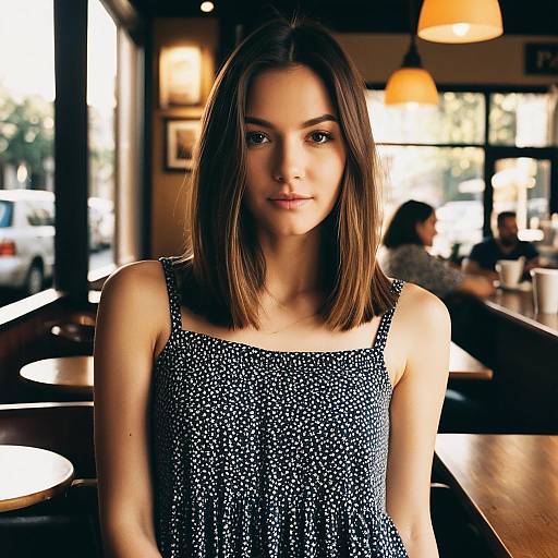 Shoulder-Length Straight Hair Fashion Shot