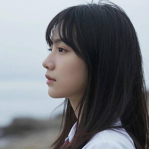 Realistic Profile of a Girl in Detail