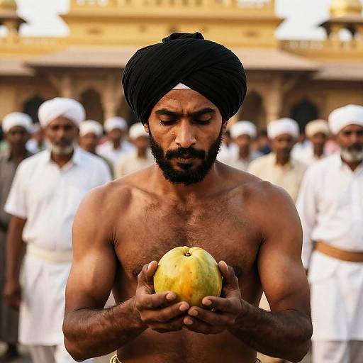Intense Focus in a Vibrant Gathering