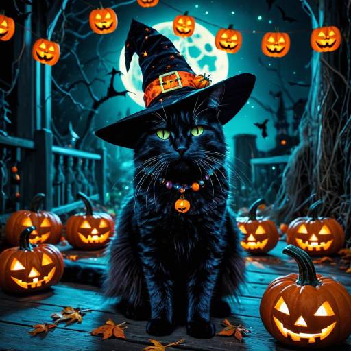 Spooky Witch Cat at Haunted Carnival Spooky Witch Cat at Haunted Carnival