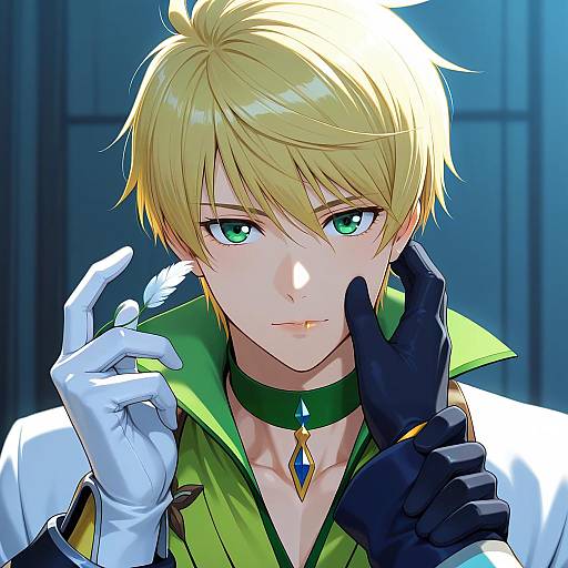 Illustration of Guy cecil, tales of (series) in the style of Asha