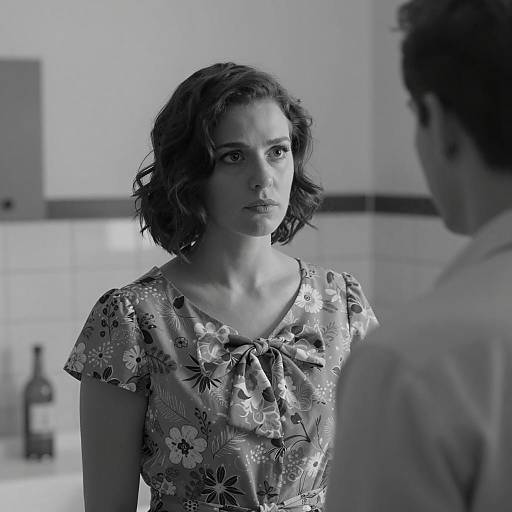 Intense Black and White Portrait Scene