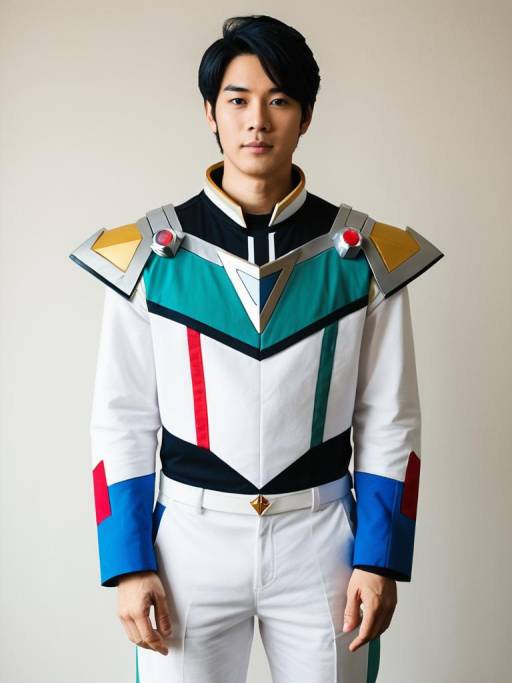 Man Cosplaying Shiro from Voltron