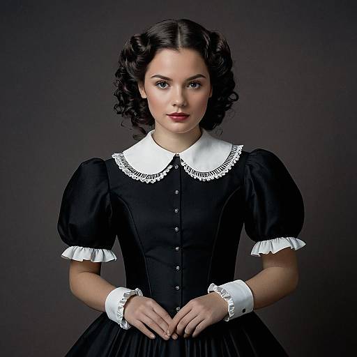 Elegant Wednesday Addams Inspired Portrait