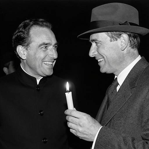 Candlelit Portrait of Two Men