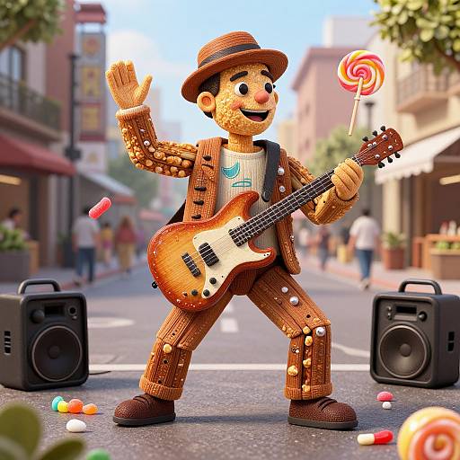 Musical Instruments Man Portrait