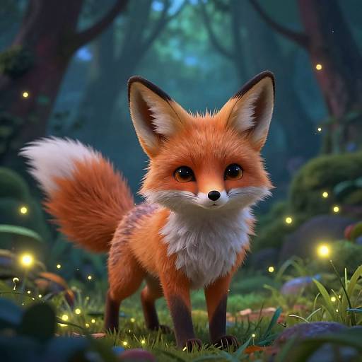 Eeve in Enchanted Twilight Forest