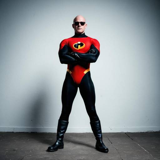 Man in Incredibles Superhero Costume