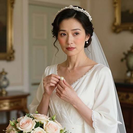 Nostalgic Bride in Victorian Wedding Hall