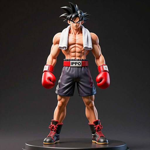 Dynamic Anime Boxer on Platform